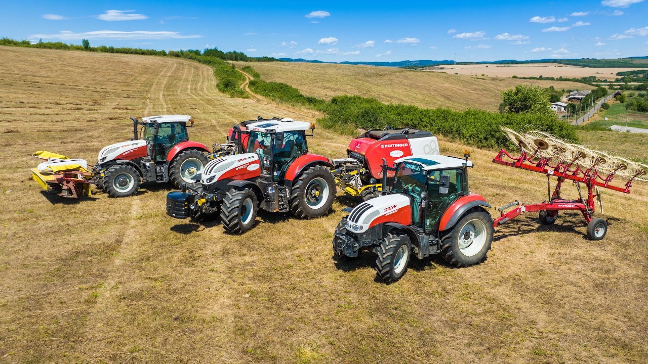 Steyr flotta 💪 Kaszálás + Ősgyep bálázás | Miért pont Pöttinger-t választott a gazda?