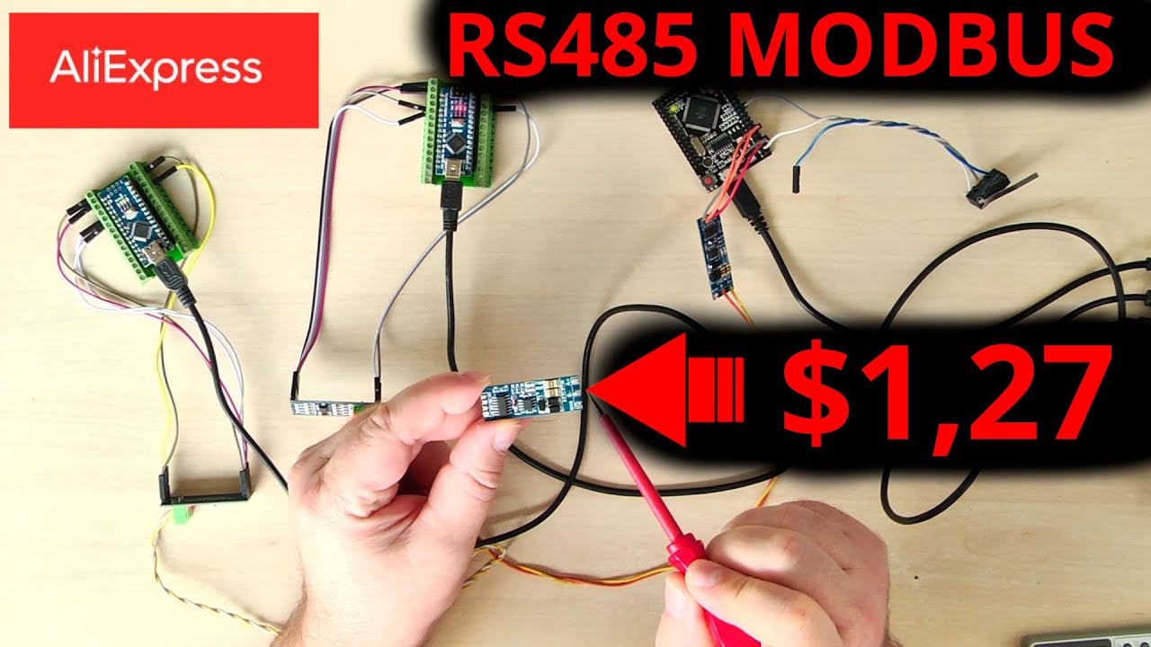Три Ардуино, связь по Modbus. Обзор RS-485 модуля HW-0519 для Arduino.
