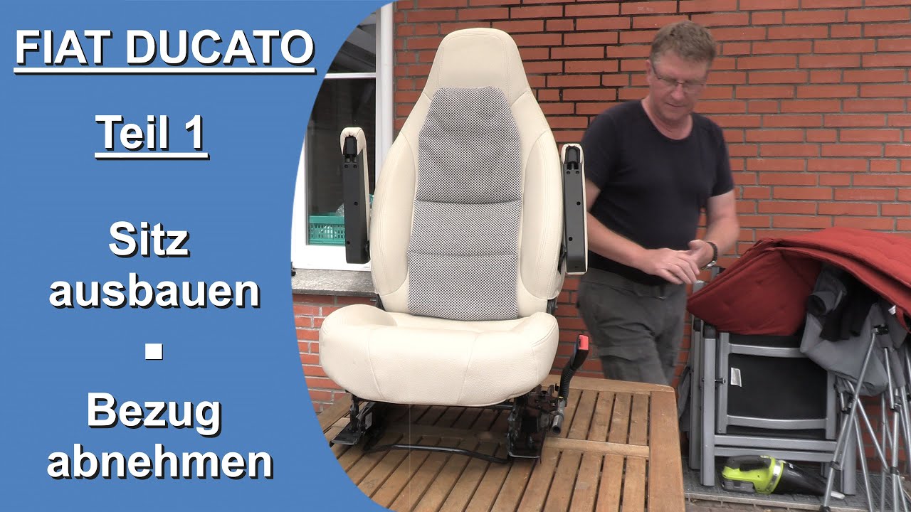 Автодом (на базе Fiat Ducato): Как демонтировать водительское/пассажирское кресло и как снять чехол.