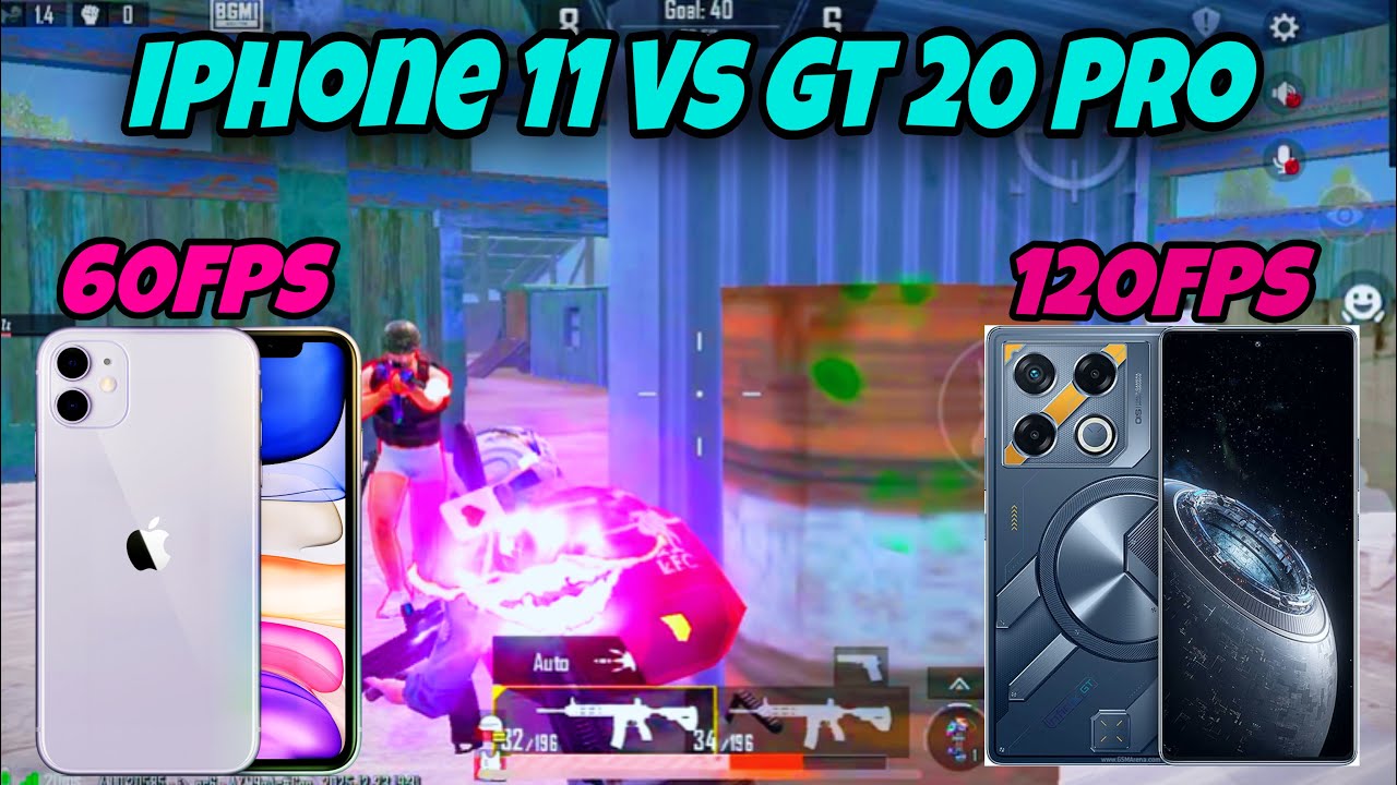 iPhone 11 vs gt 20 pro 💗 1v1 tdm challenge || 60FPS vs 120fps 