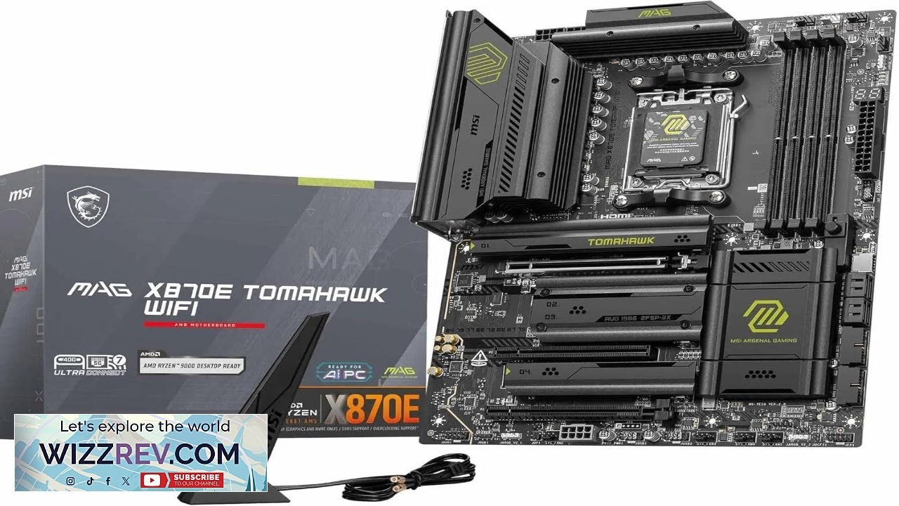 MSI MAG X870E Tomahawk WiFi Motherboard ATX Supports AMD Ryzen 9000 8000