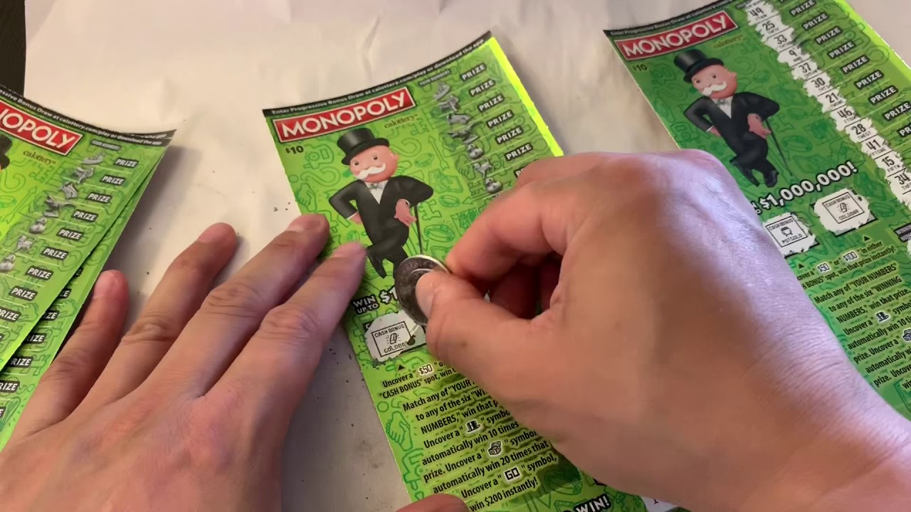 SUPER FUN AND EASY WIN ON $10 MONOPOLY CALIFORNIA LOTTERY SCRATCHERS SCRATCH OFF
