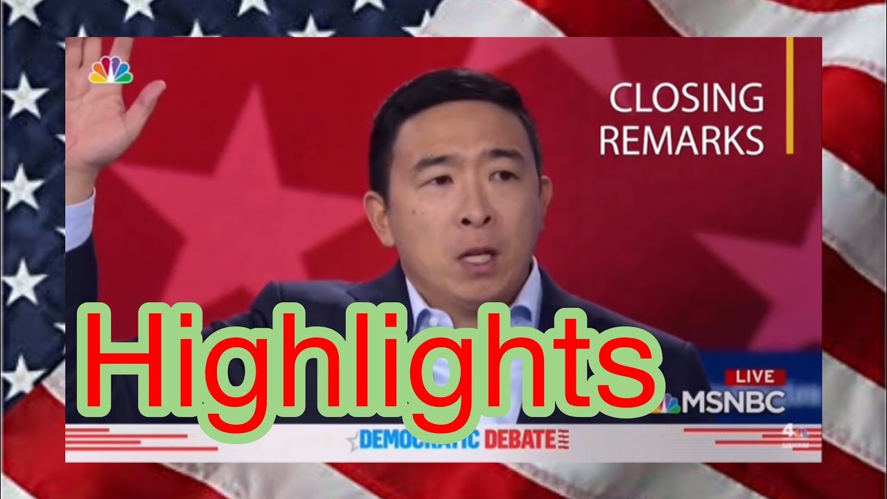 Democratic Debate Andrew Yang Highlights