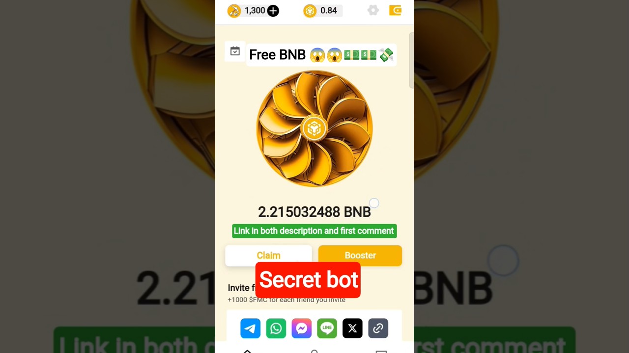 Secret Telegram Bot 😱💵💸Mining BNB?! Don't Miss This!#bnb #mining #ytshorts