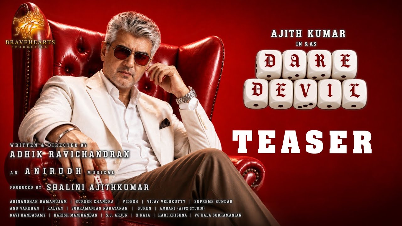 Dare Devil - Official Teaser | Ajith Kumar| Shalini| Anirudh | Adhik | AK64 | Tamil Movie| Release 