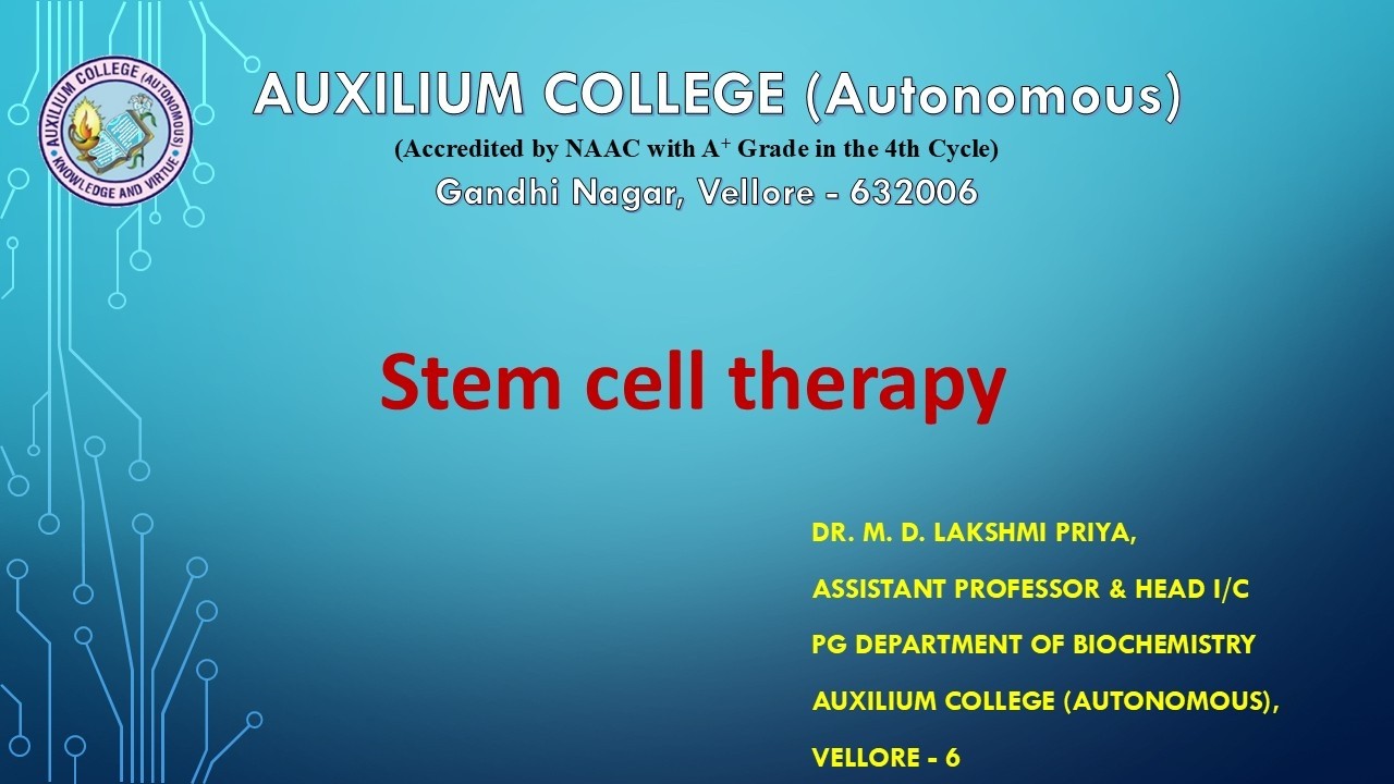 Stem cell therapy