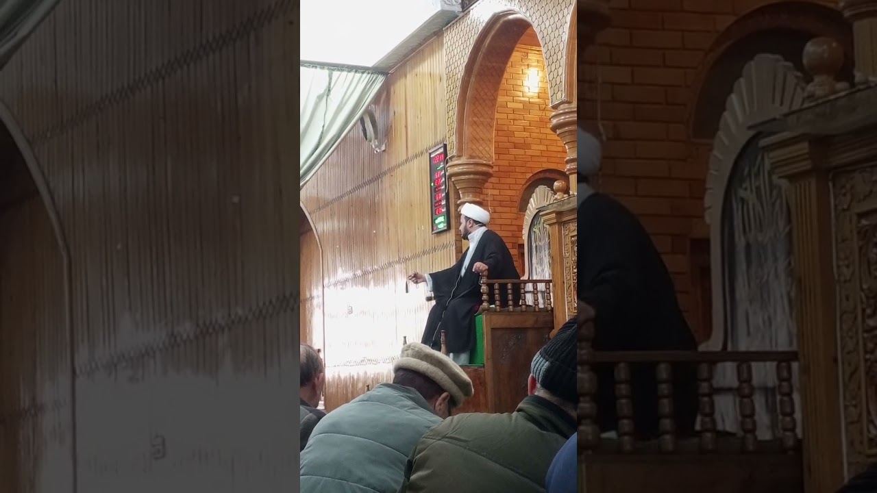 جناب علامہ میثم جعفری جامع مسجد سکردوبلتستان میں درس دیتے ہوئے 