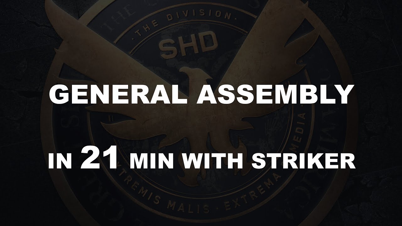 The Division 1.8.3 General Assembly Legendary Solo Striker