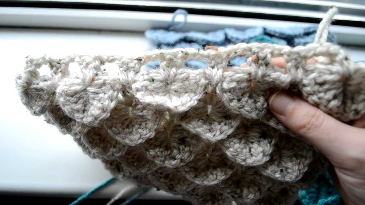 Crochet Lessons - How to work the Crocodile Stitch - Part 1