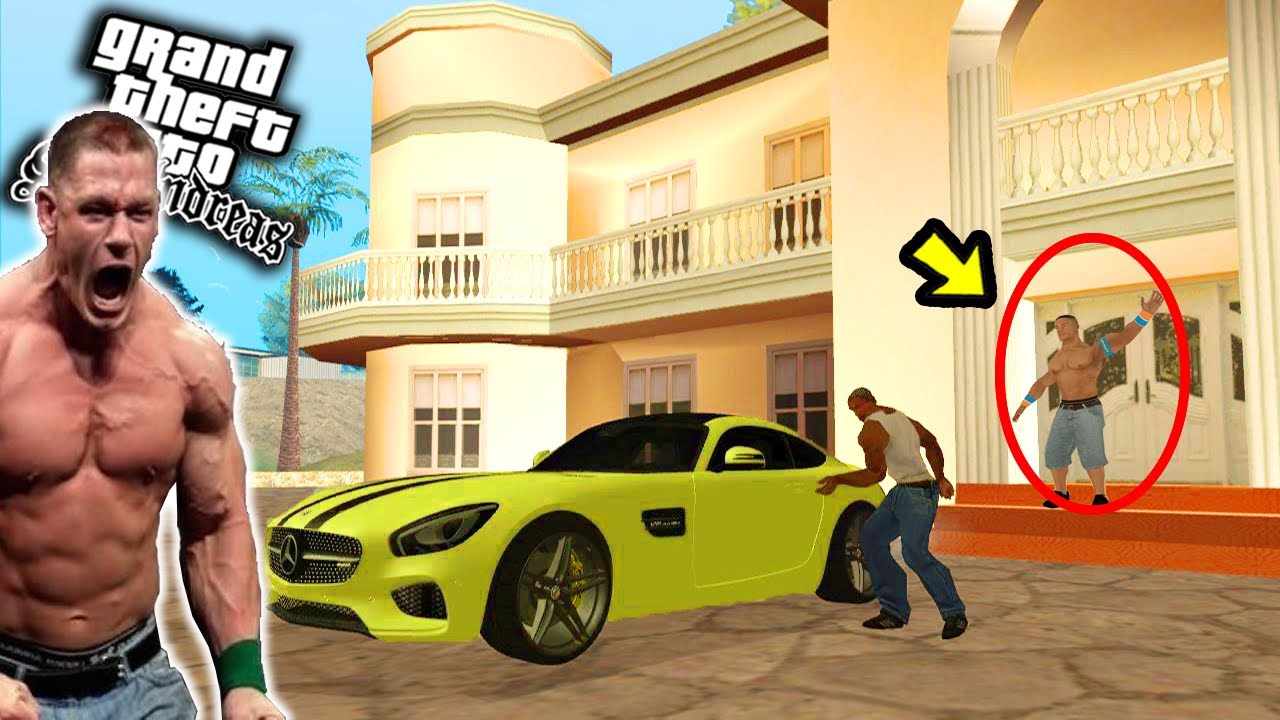لن تصدق انني سرقت سيارة جون سينا الخرافية في قراند سان اندرياس GTA San Andreas John Cena CAR