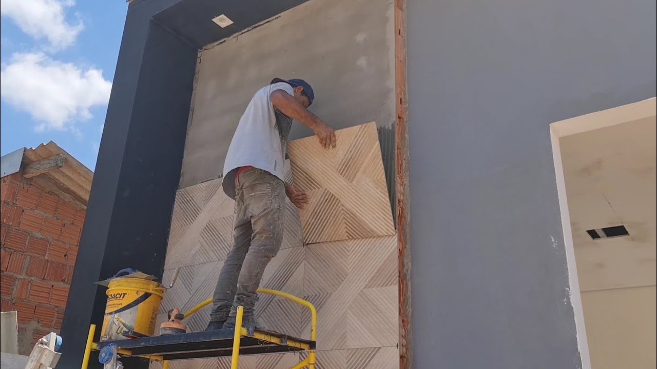 COMO Colocar PISO DE Fachada DE Uma CASA Passo a Passo