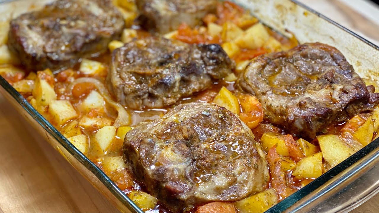 ЗАПЕЧЕННОЕ ОЖЕРЕЛЬЕ ИЗ БАРАНИНЫ 🥩 Быстрый и легкий рецепт👩🏻‍🍳 С субтитрами