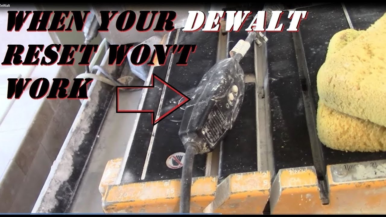 DeWalt Tile Saw Overload