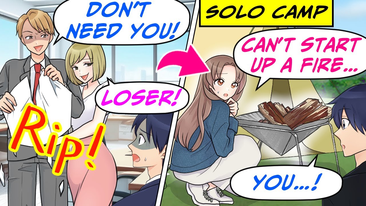 Got Fired When Colleague Stole Credit & GF! I Went Camping Solo & Met My Ex-Boss..[RomCom Manga Dub]