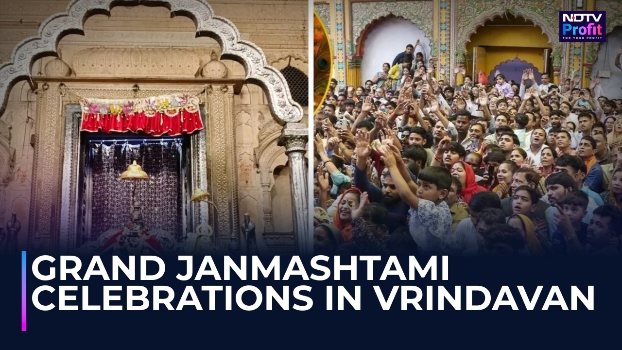 WATCH: Vrindavan Celebrates Janmashtami 2026 | Devotees Gather At ISKCON Temple For Krishna Darshan