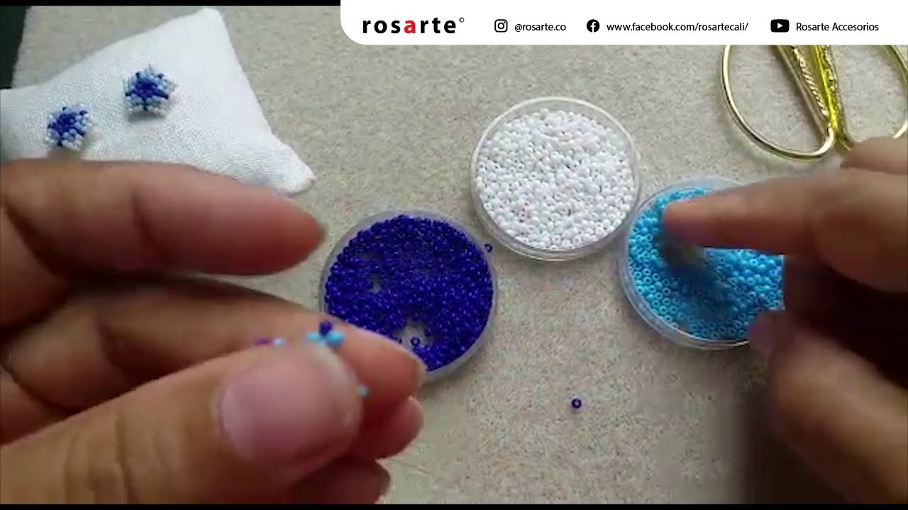 Tutorial Topos flor en mostacilla. #QuedateEnCasa #Rosarte