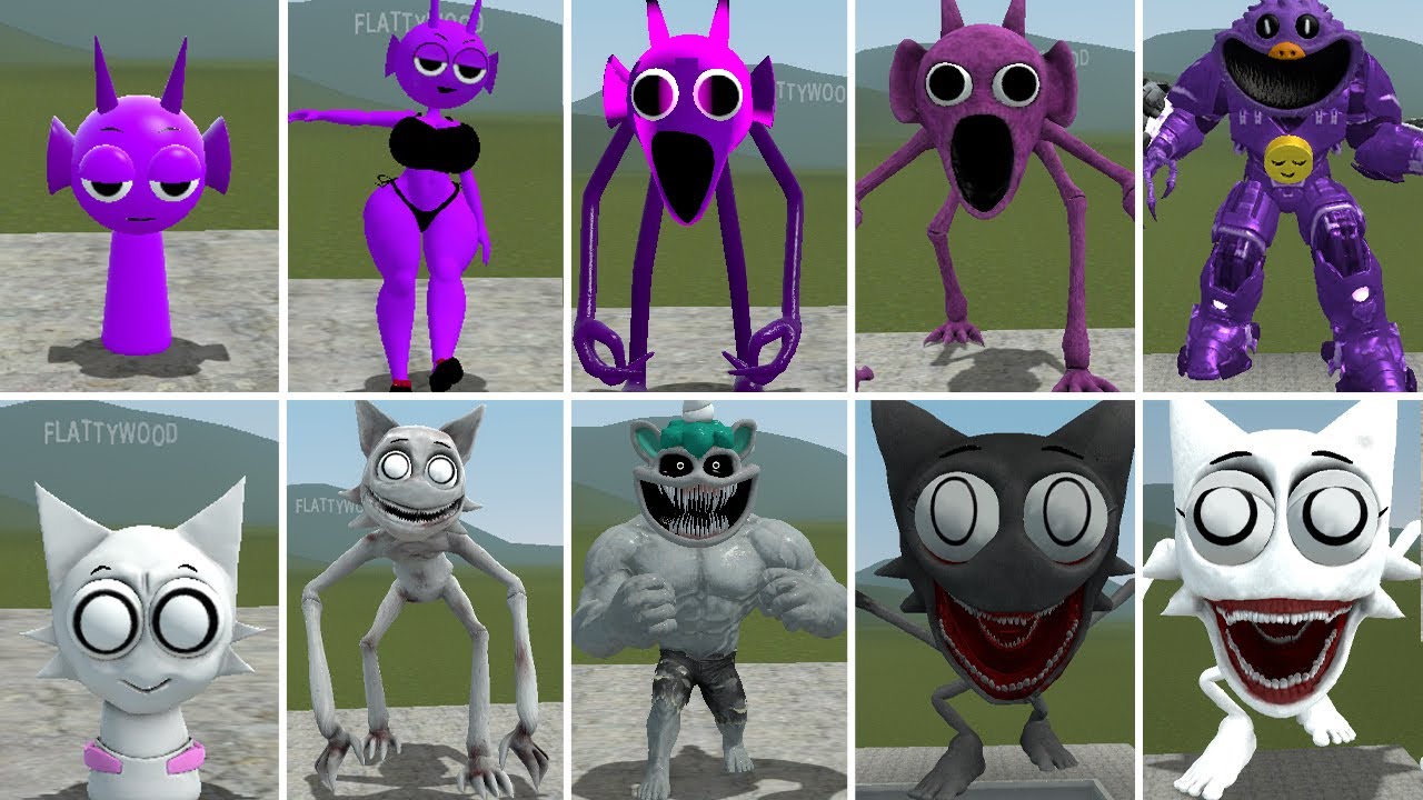 NEW EVOLUTION OF ALL DURPLE MECHATITAN VS ALL NEW POPPY UNICORN GODZILLA FAMILY ? in Garrysmod,....