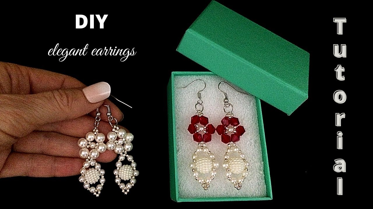 How to make earrings. DIY Beaded earrings. DIY Gift for CHRISTMAS