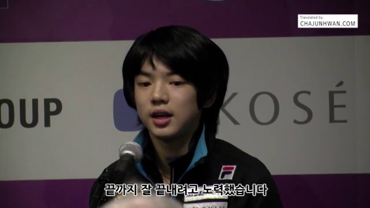 [한국어 자막 / 차준환 편집본] 2016 JGP Final (주니어 그랑프리 파이널) 차준환 (Cha Junhwan) 프레스 컨퍼런스 (Press Conference)