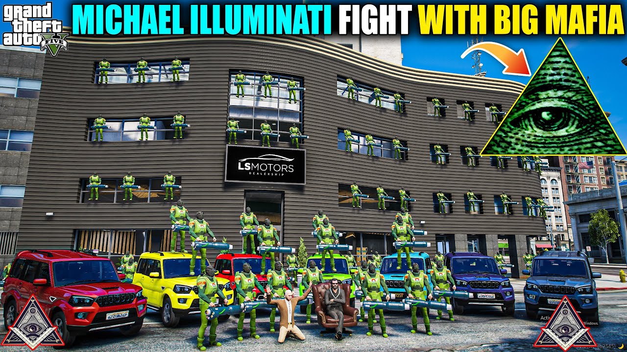 🔺GTA 5 : MICHAEL THE INDIAN MAFIA ILLUMINATI LS SHOWROOM FIGHT WITH BIG MAFIA UNDERWATER MAFIA 🔥