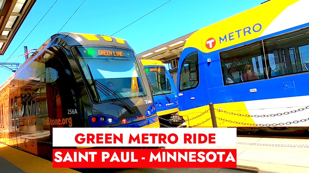 🚞Green Line Metro Ride to Union Depot in Saint Paul, Minnesota 🇺🇸