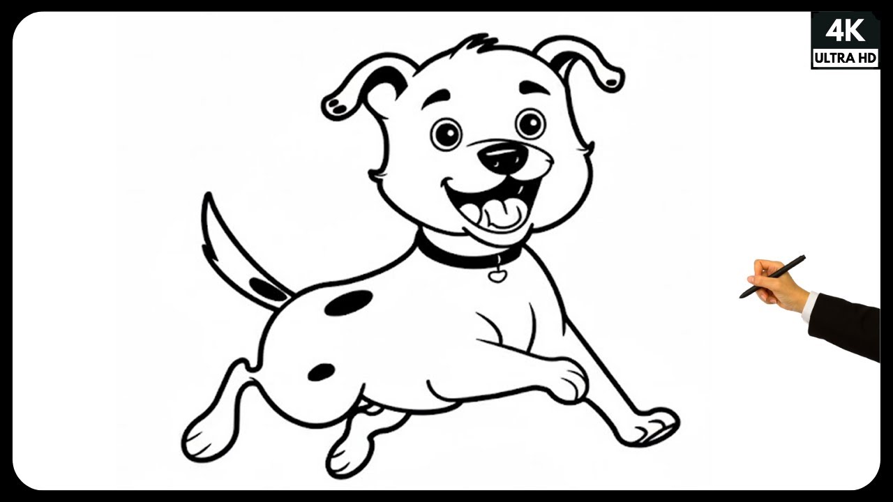 How to Draw a Dog | Animal Drawing Art | Step by Step Drawing Tutorial | Easy Drawing for beginners