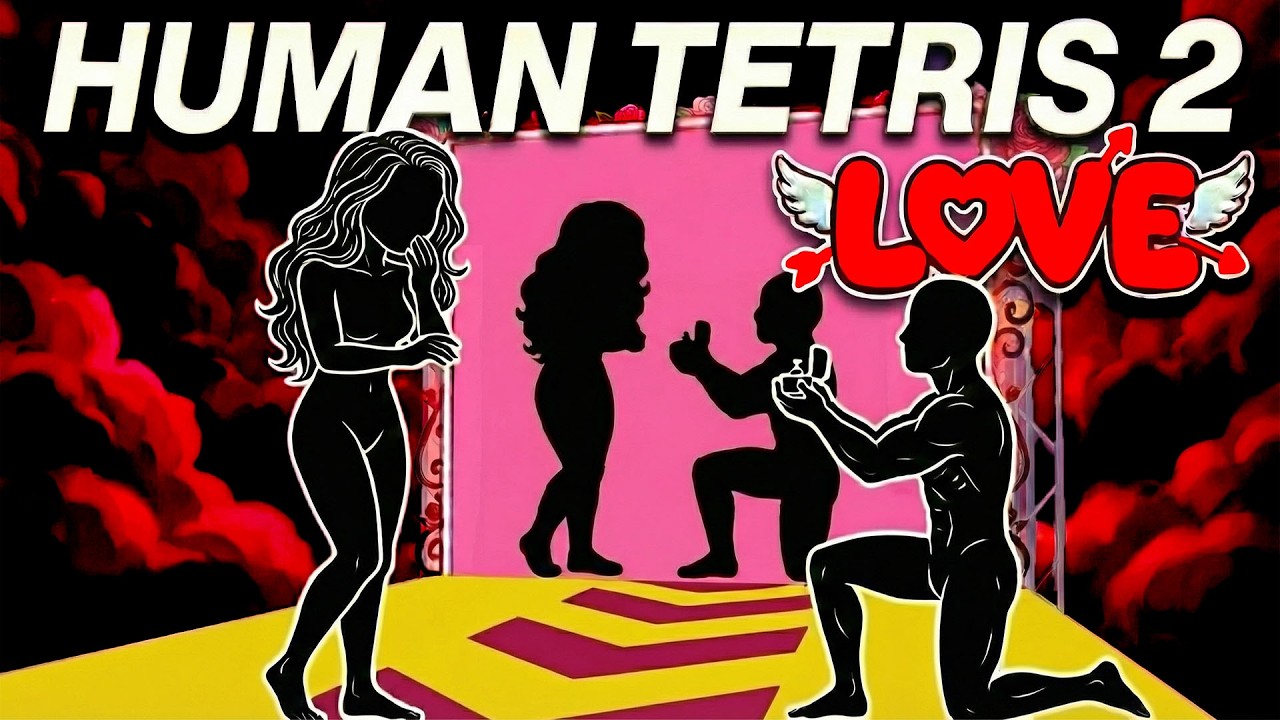 Couple's Fitness Game | Human Tetris LOVE Edition | Immersive Interactive Challenge | Full #6
