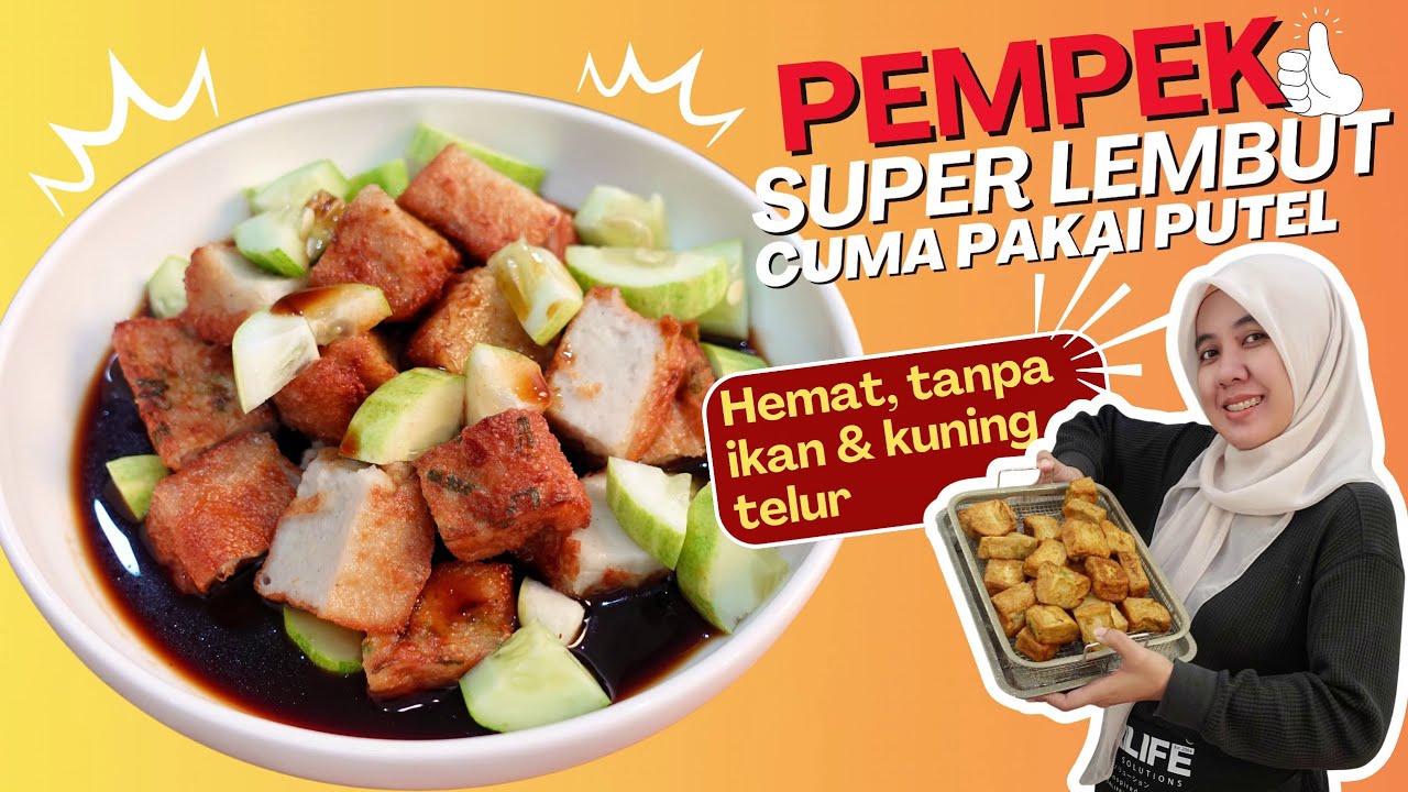 CUMA PAKAI PUTIH TELUR‼️ BISA BIKIN PEMPEK SELEMBUT INI!