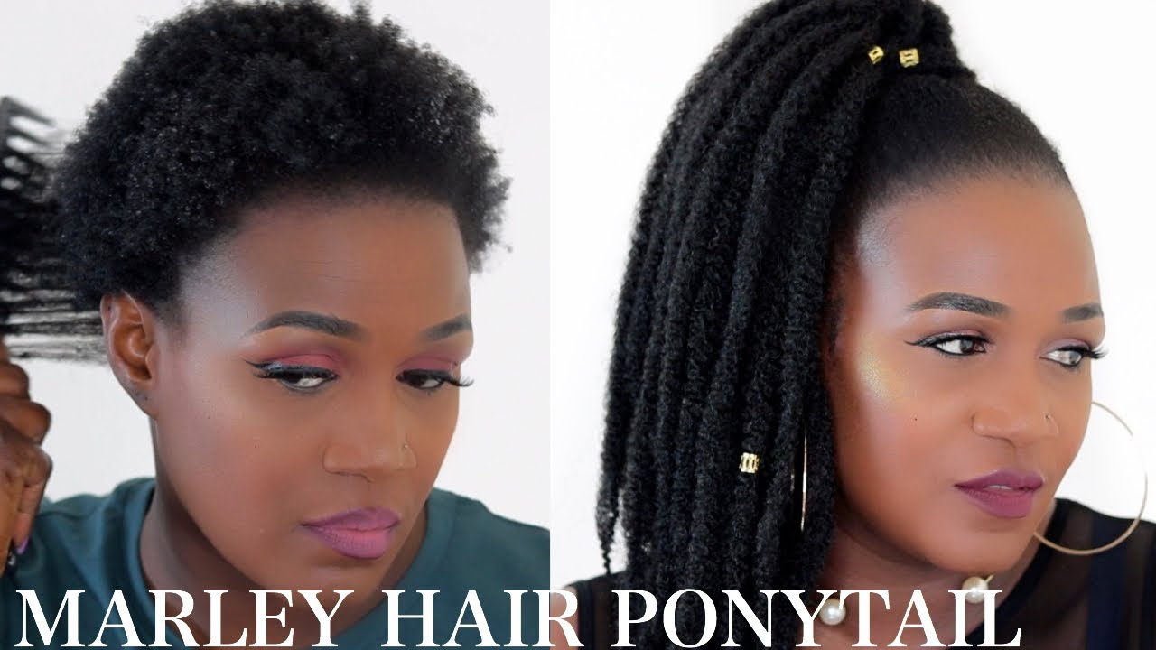 WHAT AN AMAZING SHORT HAIR MARLEY  BRAID PONYTAIL  TRANSFORMATION IN 20 MINUTES