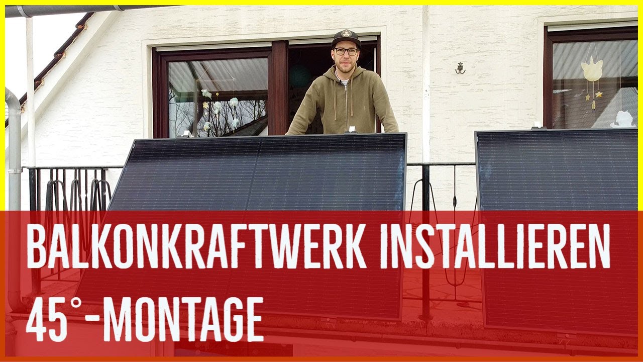 Priwatt Balkonkraftwerk installieren: 45°-Montage am Balkongeländer 🌞