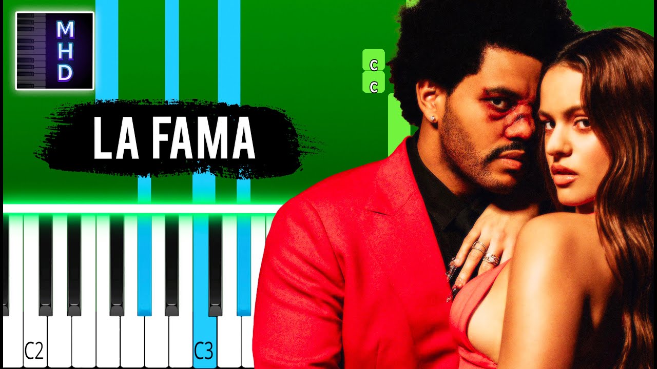 ROSALÍA - LA FAMA ft. The Weeknd - Piano Tutorial