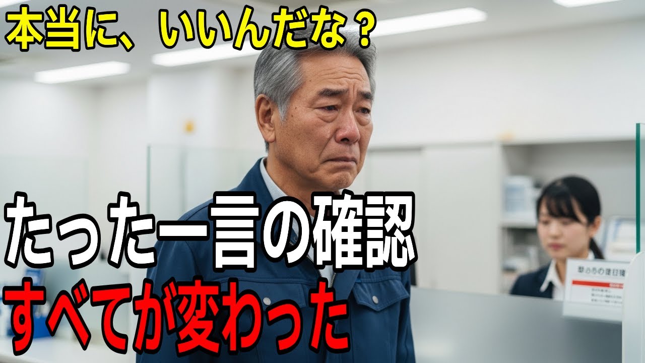 作業着の老人を笑った銀行員「本当にいいんだな？」その一言で全てが変わった【日本感動ドラマ】