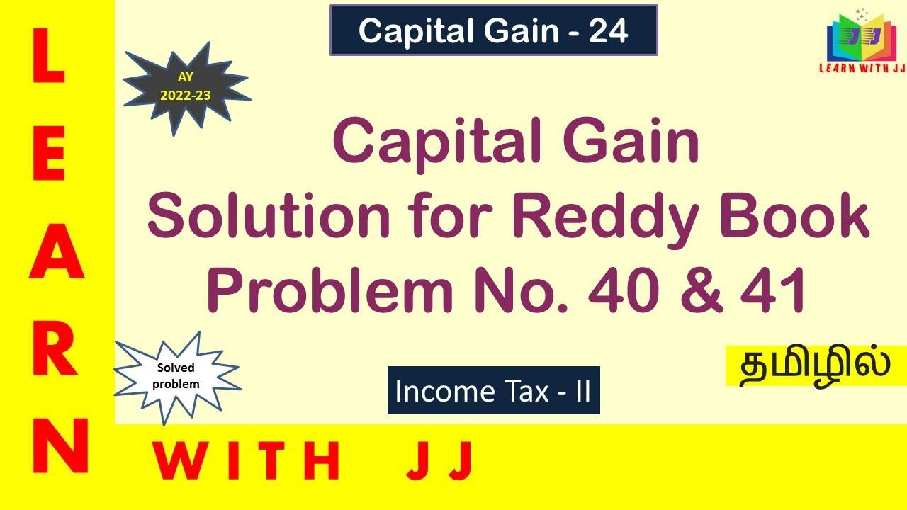 #capitalgain || Part 24 in Tamil || Assessment year 2022-23 || #incometaxb.com3rdyear