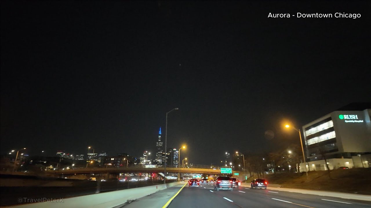 Driving from Aurora IL to Downtown Chicago via I-88 and I-290 Expressway