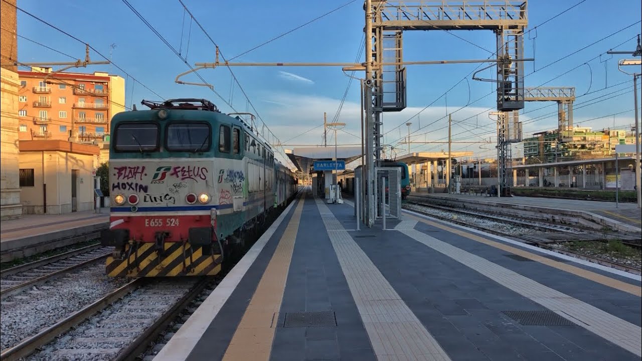 Un siciliano in Puglia! E655.524+3 ALn 668 in transito alla stazione di Barletta