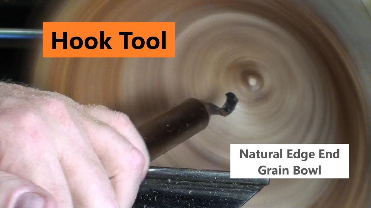 Hook Tool End Grain Hollowing - Thin Natural Edge Bowl