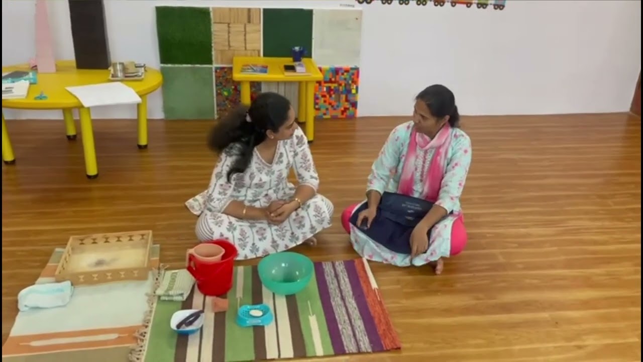 Demo on washing hands in montessori PLE area At chalk academy vidyaranyapura : 7899801671