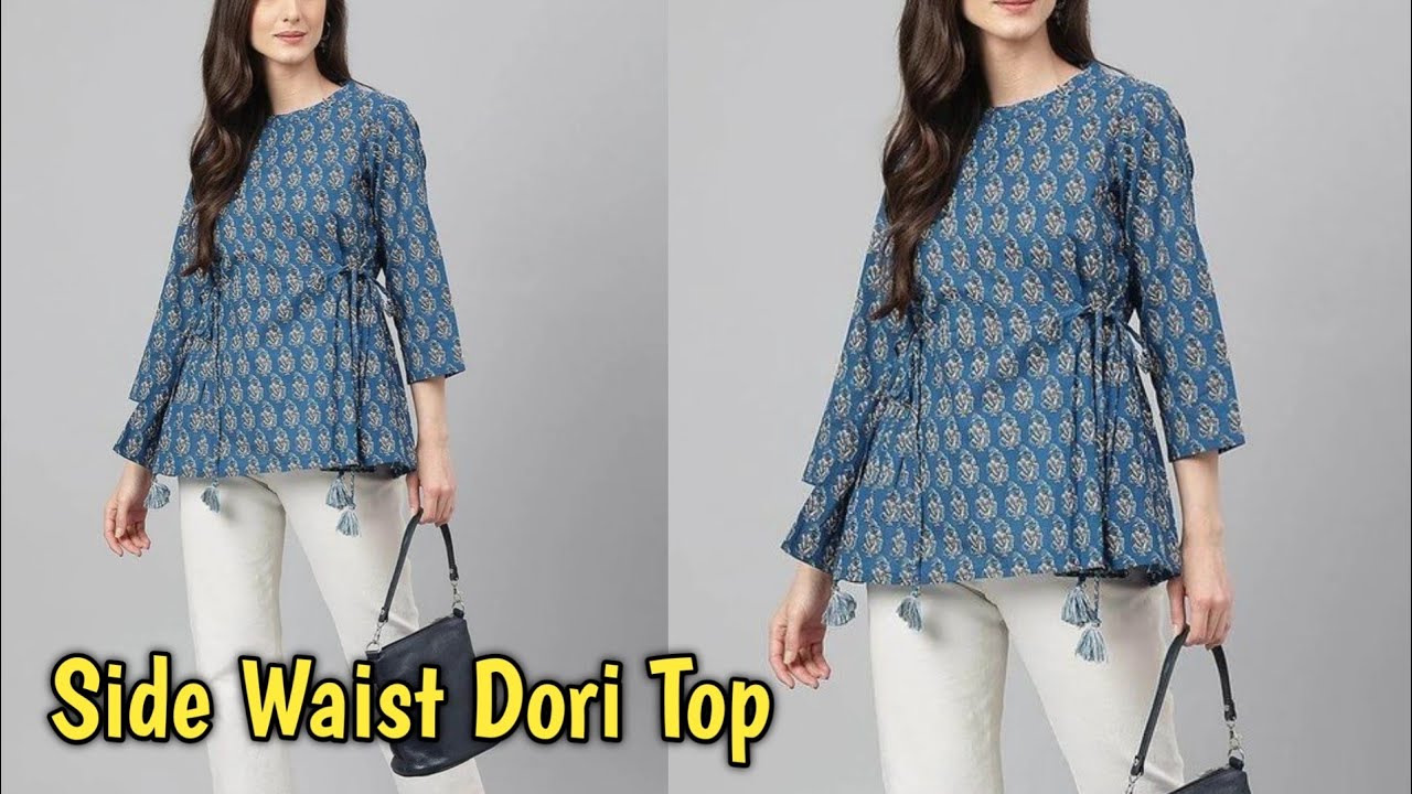 DIY side Dori Waist Top cutting and stitching very easy step by step #tailoring#stitching