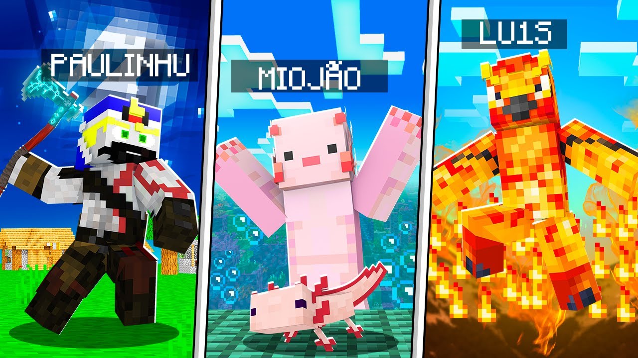 MINECRAFT... MAS TEMOS RAÇAS DIFERENTES !