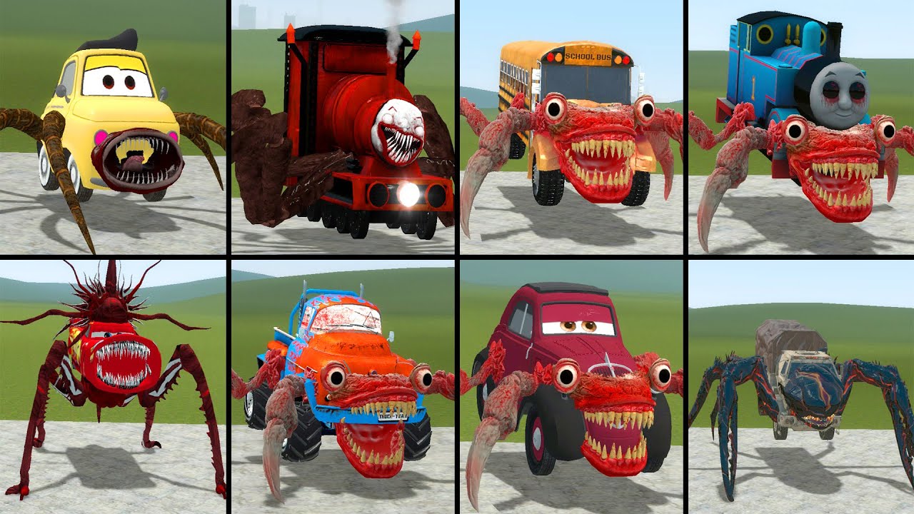 NEW CAR MONSTER: LUIGI CAR EATER, CHOO CHOO CHARLES, BUS EATER, TRAIN EATER MCC QUEEN AND FRIENDS..