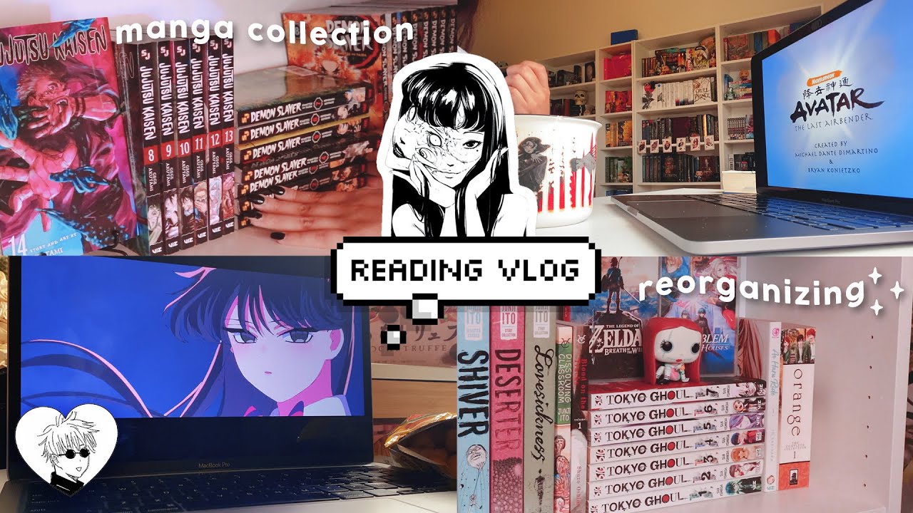 reorganizing my bookshelves, anime & reading updates 🔖✨ reading vlog