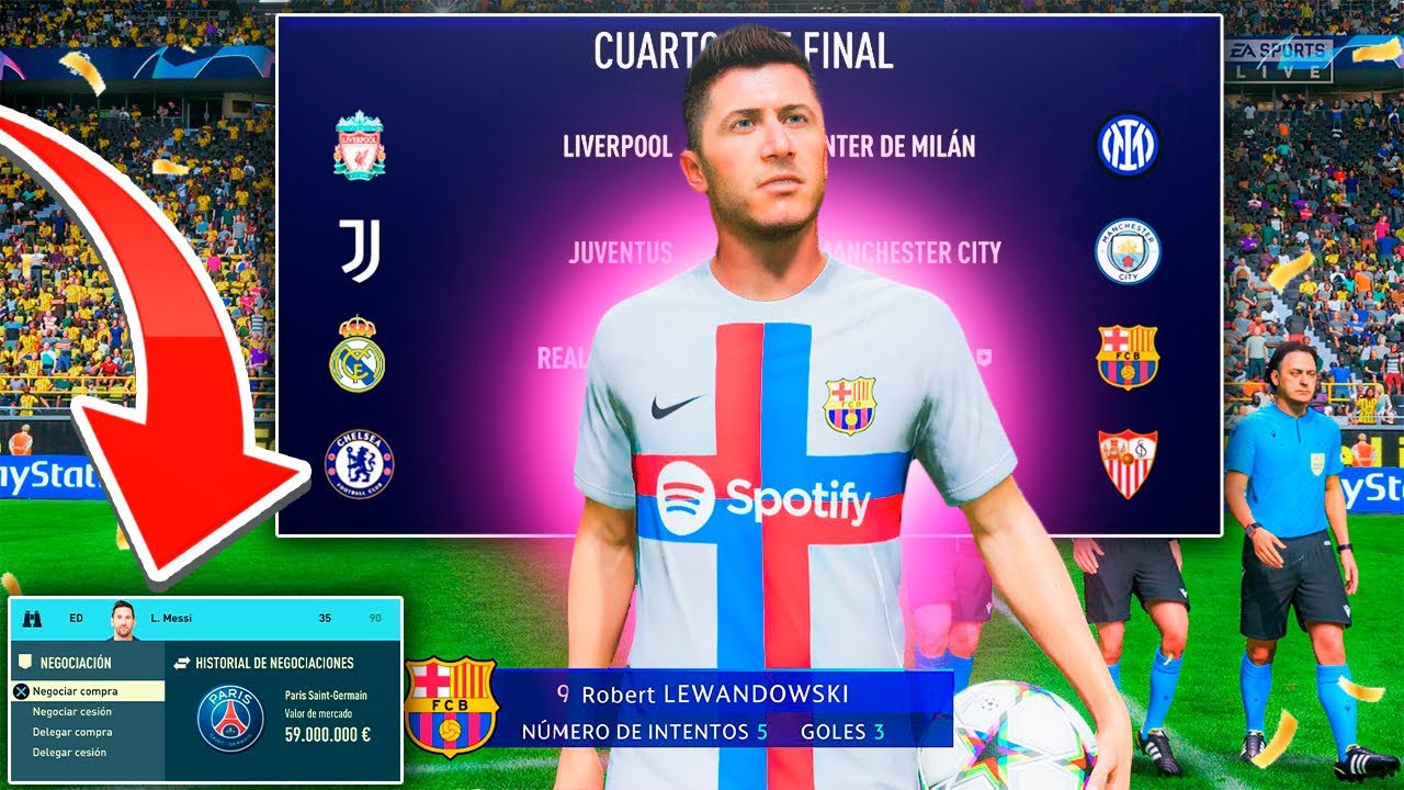 ME TOCÓ un EQUIPO muy DIFÍCIL en CHAMPIONS!!! 😱 ¿FICHAMOS a MESSI? MODO CARRERA