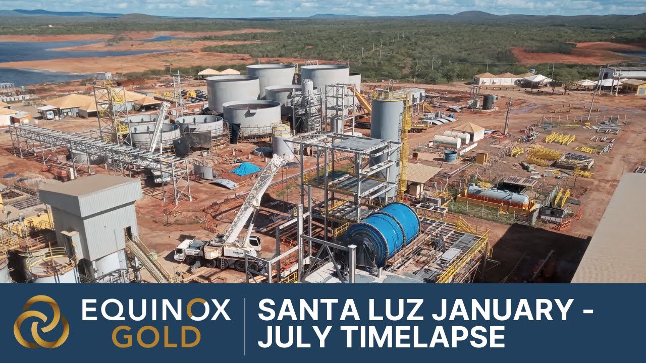 Equinox Gold Santa Luz Mine Construction Timelapse from January - July 2021