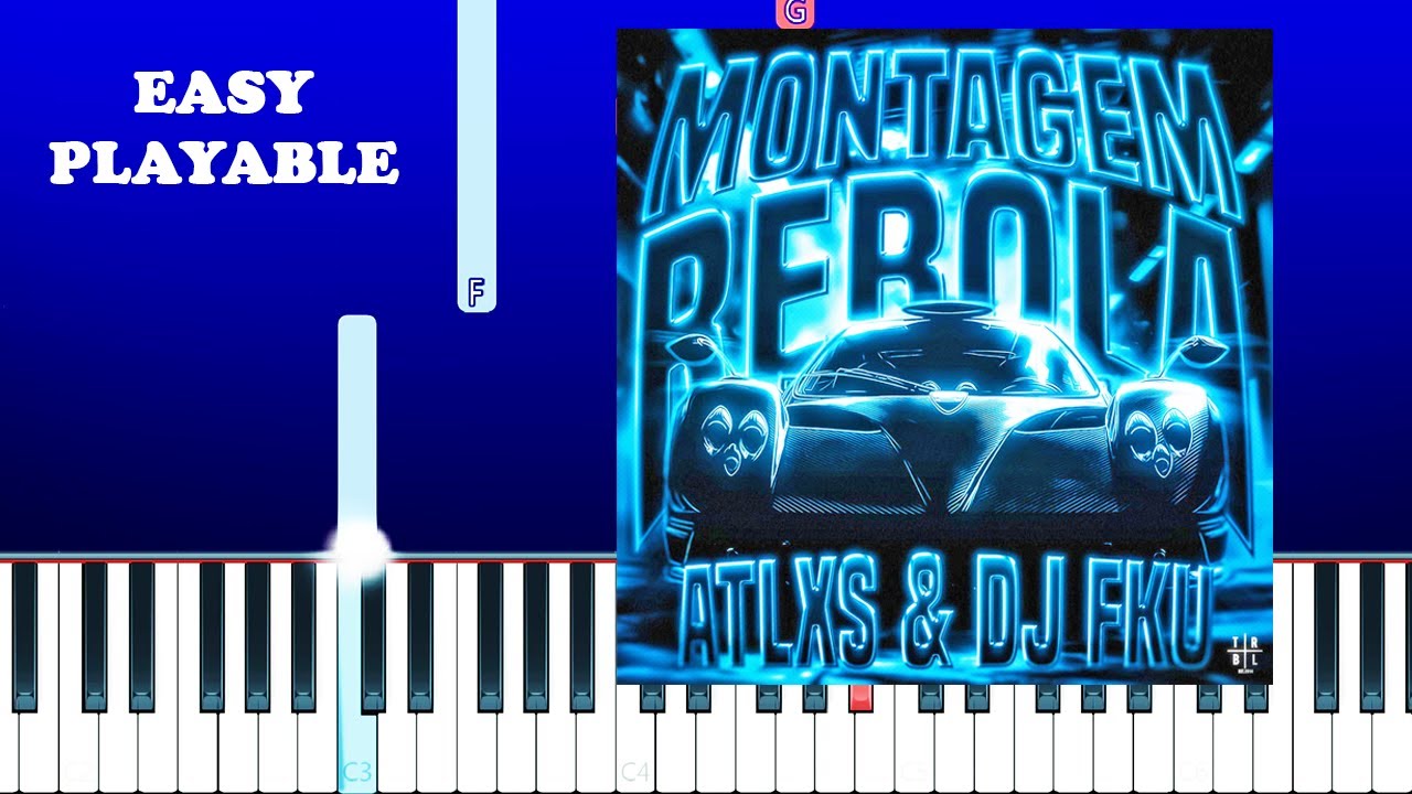 MONTAGEM REBOLA - ATLXS, DJ FKU (EASY Piano Tutorial)