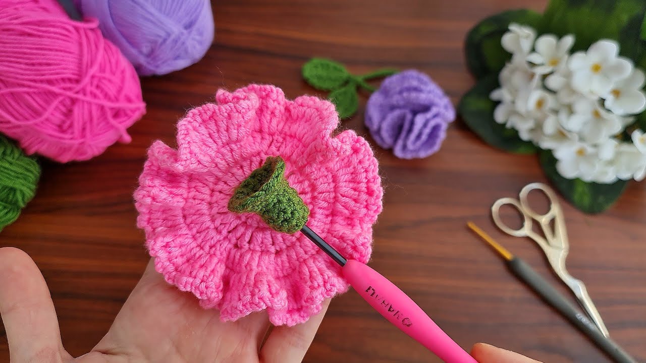 3D⚡💯Wow Amazing💯👌 😍 Super easy, very useful crochet keychain,Flower Sell and give as a gift.