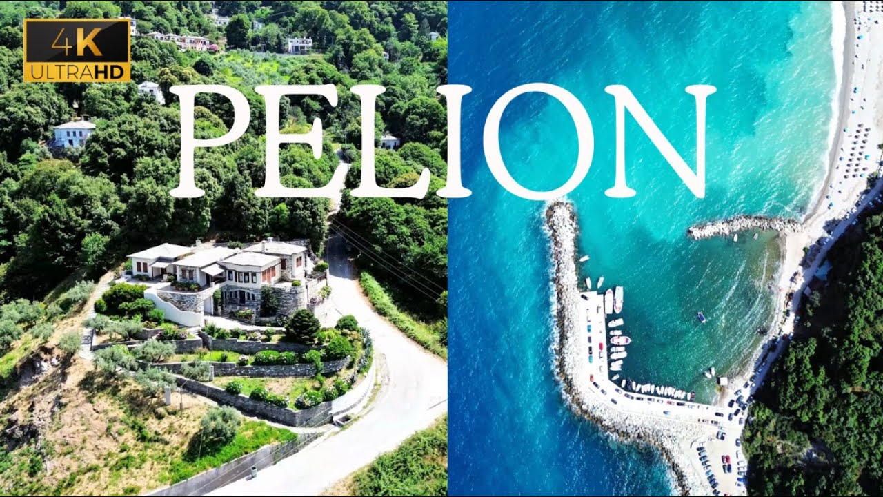 Volos from above and Pelion unreal coastline drone 4k (Greece 2024)