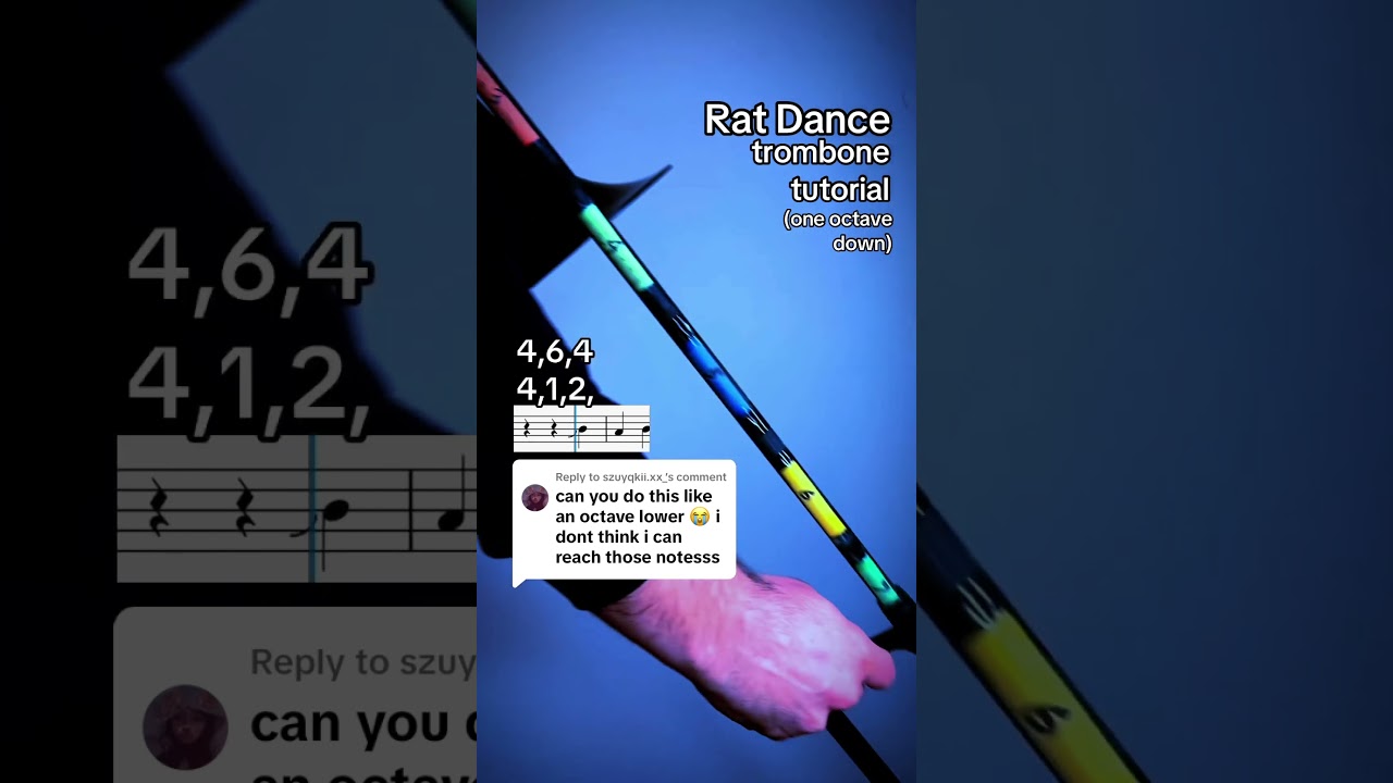 Rat Dance trombone tutorial (an octave down)