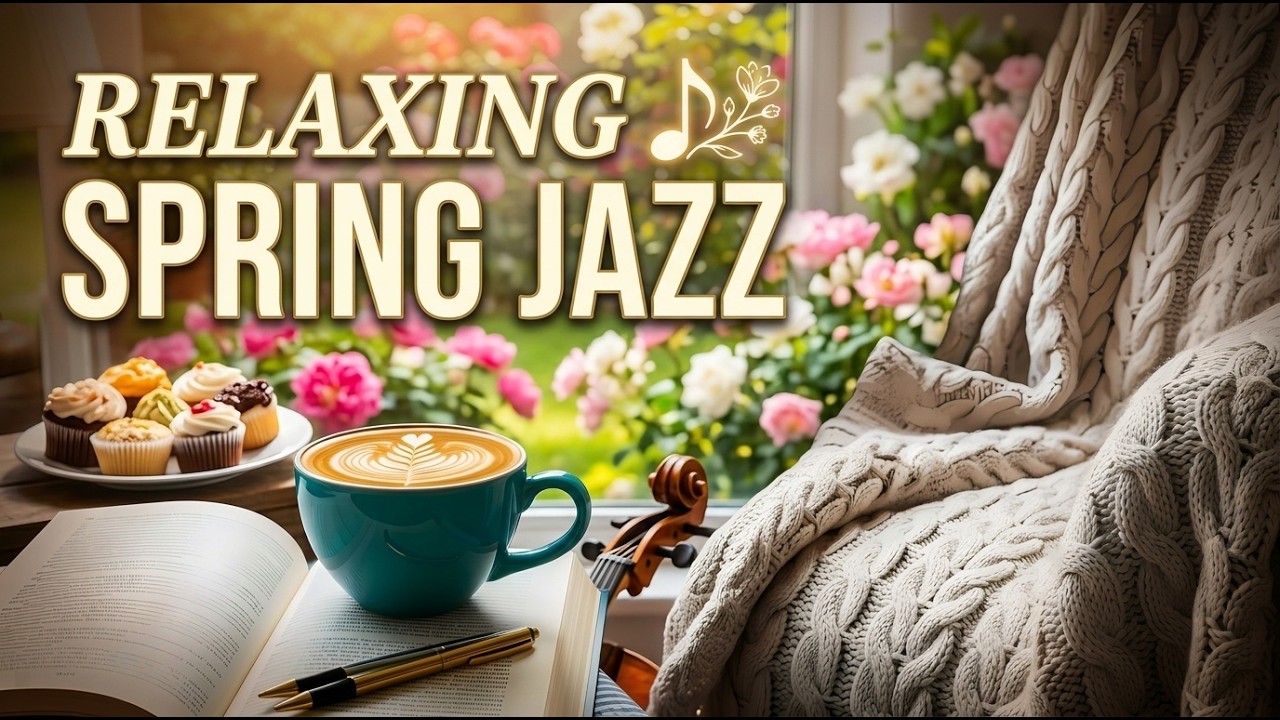 Spring Coffee Shop Ambience | Cozy Morning Spring Jazz - Relaxing Smooth Spring Jazz Music
