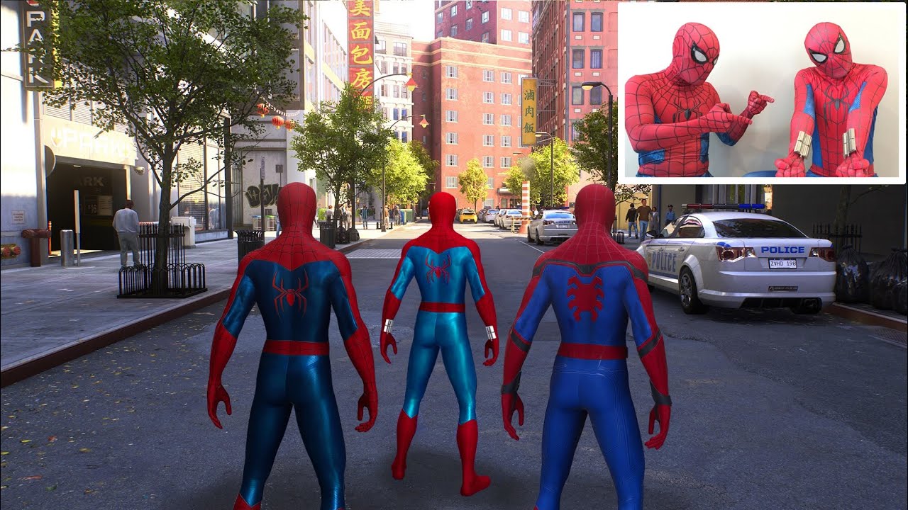 SPIDERMAN ACROSS INTO TOM HOLLAND BRAND NEW DAY PLAYING SPIDERMAN 2 (FUNNY FREE ROAM GAMEPLAY)