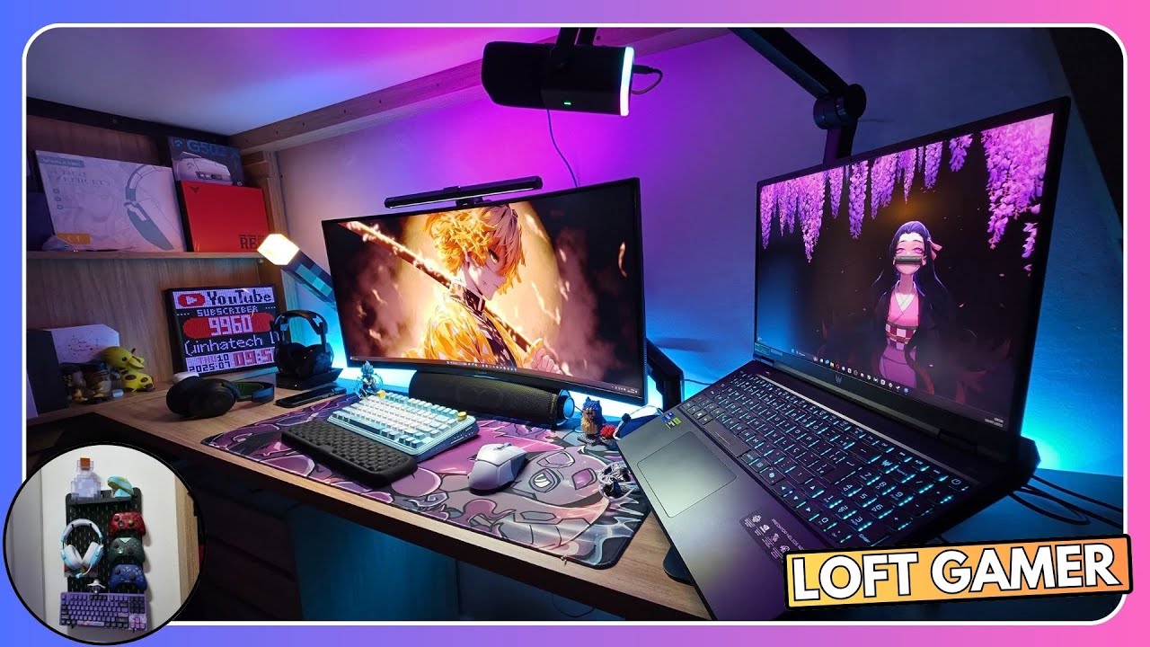 Meu SETUP GAMER de NOTEBOOK 2025 (SETUP LOFT)